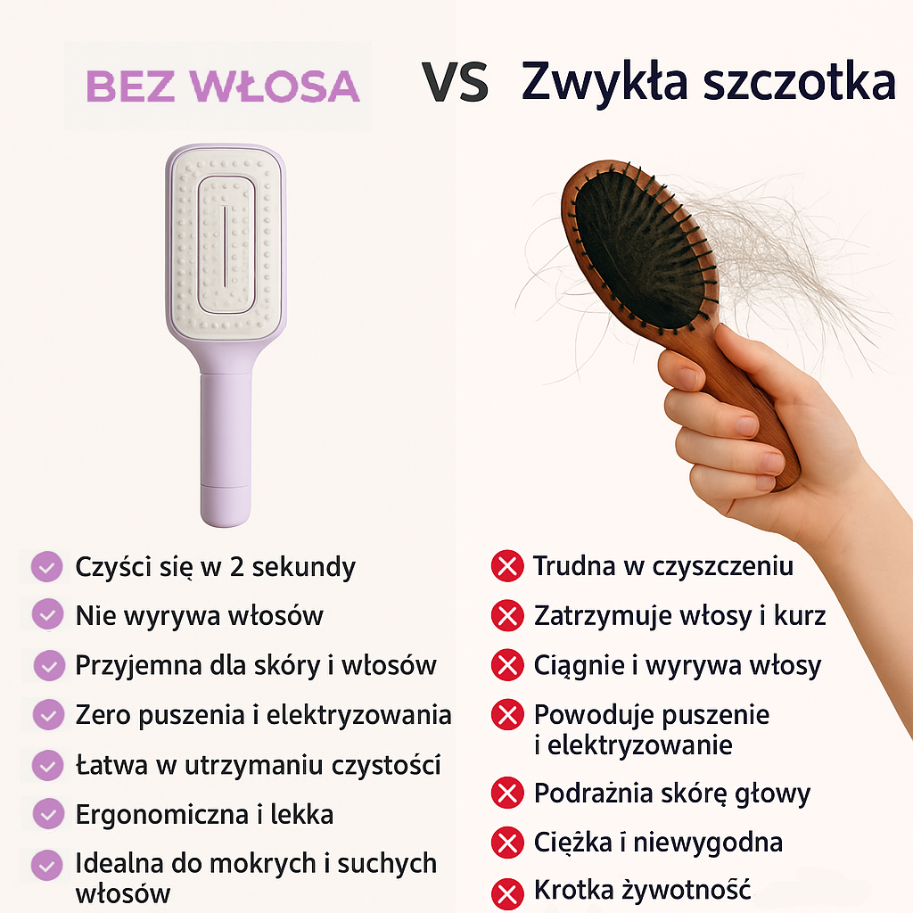 Samoczyszcząca szczotka "Bez włosa"